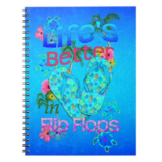 Das Leben ist besser in Flip Flops Notizblock (Vorderseite)