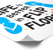 Das Leben ist besser in Flip Flops Poster (Ecke)