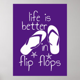 Das Leben ist besser in Flip Flops Poster