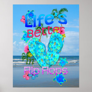 Das Leben ist besser in Flip Flops Poster