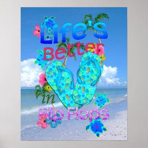 Das Leben ist besser in Flip Flops Poster