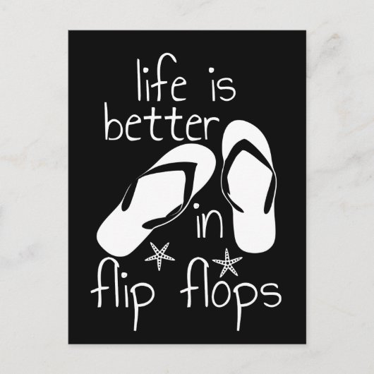 Das Leben ist besser in Flip Flops Postkarte (Vorderseite)