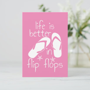 Das Leben ist besser in Flip Flops  RSVP Karte