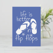 Das Leben ist besser in Flip Flops Save The Date (Stehend Vorderseite)