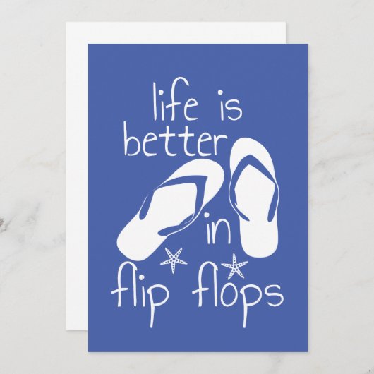 Das Leben ist besser in Flip Flops Save The Date (Vorne/Hinten)