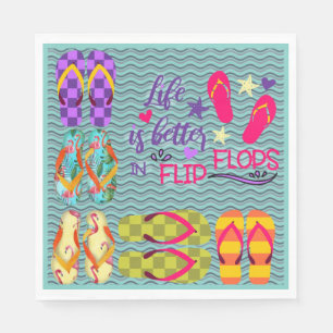Das Leben ist besser in Flip Flops Serviette