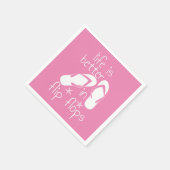 Das Leben ist besser in Flip Flops Serviette (Ecke)