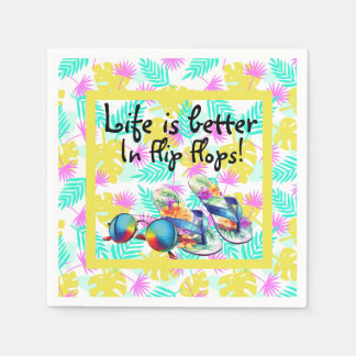 Das Leben ist besser in Flip Flops Serviette