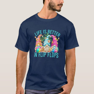 Das Leben ist besser in Flip Flops Sommer-Nomaden T-Shirt