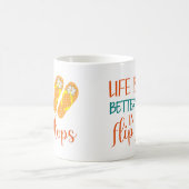 Das Leben ist besser in Flip Flops, Sommerquote Kaffeetasse (Mittel)