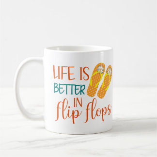 Das Leben ist besser in Flip Flops, Sommerquote Kaffeetasse