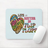 Das Leben ist besser in Flip Flops - Sommerwochen Mousepad (Mit Mouse)
