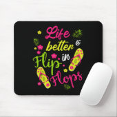 Das Leben ist besser in Flip Flops - Strand Mousepad (Mit Mouse)