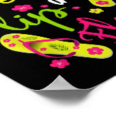 Das Leben ist besser in Flip Flops - Strand Poster (Ecke)