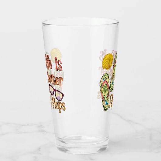 Das Leben ist besser in Flip Flops | Summer Vibes Glas (Links)