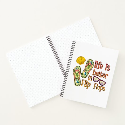 Das Leben ist besser in Flip Flops | Summer Vibes Notizblock (Innenseite)