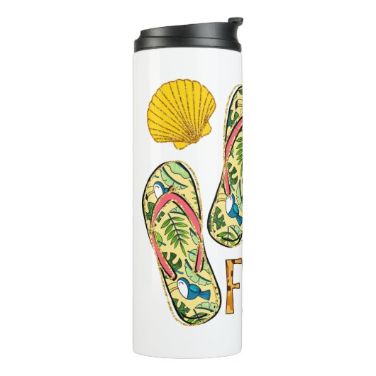 Das Leben ist besser in Flip Flops | Summer Vibes Thermosbecher (Nach links gedreht)