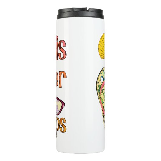 Das Leben ist besser in Flip Flops | Summer Vibes Thermosbecher (Rückseite)