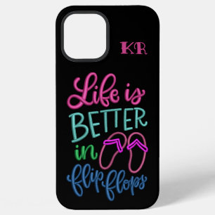 Das Leben ist besser in Flip Flops Zitat Lustiges  iPhone 12 Pro Max Hülle