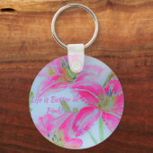 Das Leben ist besser in rosa Hübschen Mädchen Gesc Schlüsselanhänger (Vorderseite)