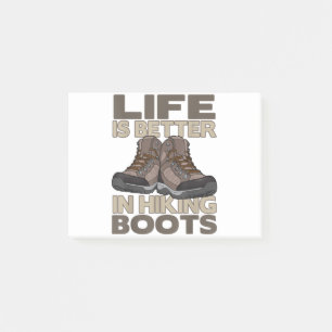 Das Leben ist besser in Wanderstiefel Männer Fraue Post-it Klebezettel