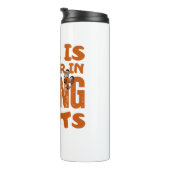 Das Leben ist besser in Wanderstiefeln Thermosbecher (Nach rechts gedreht)