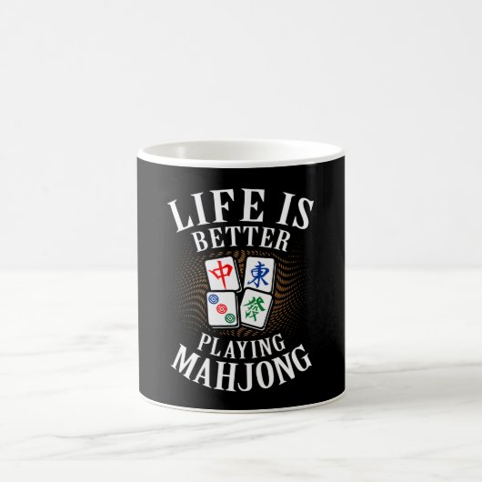 Das Leben ist besser, Mahjong Funny Mahjong Mama z Kaffeetasse (Mittel)