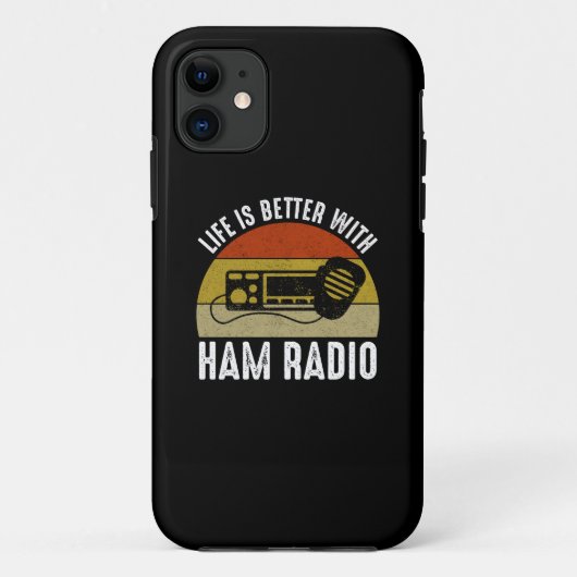 Das Leben ist besser mit Amateurfunk Case-Mate iPhone Hülle (Rückseite)