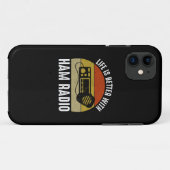 Das Leben ist besser mit Amateurfunk Case-Mate iPhone Hülle (Rückseite (Horizontal))