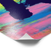 Das Leben ist besser mit Art Red Gelb Abstrakt Art Fotodruck (Ecke)