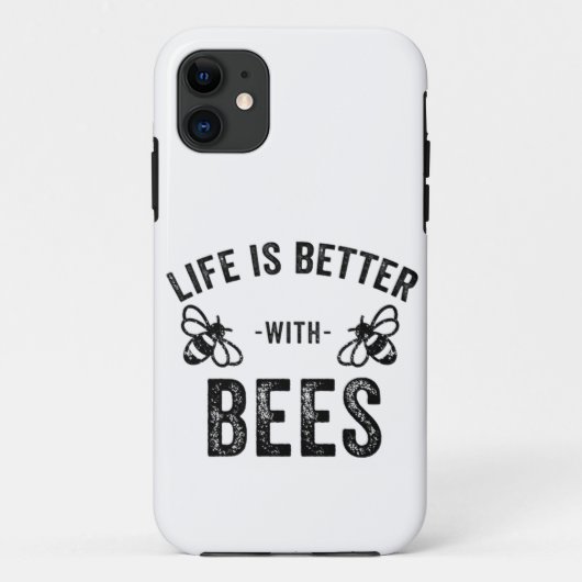 Das Leben ist besser mit Bienen coole Honigbiene T Case-Mate iPhone Hülle (Rückseite)