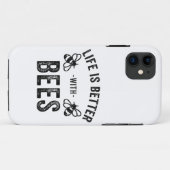 Das Leben ist besser mit Bienen coole Honigbiene T Case-Mate iPhone Hülle (Rückseite (Horizontal))
