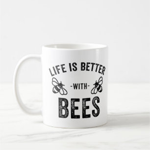 Das Leben ist besser mit Bienen coole Honigbiene T Kaffeetasse
