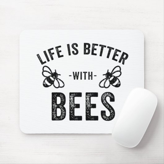 Das Leben ist besser mit Bienen coole Honigbiene T Mousepad (Mit Mouse)
