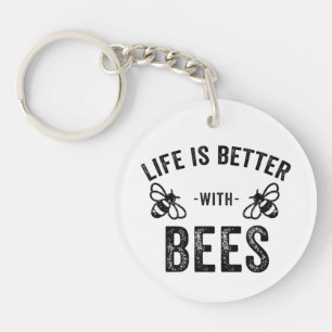 Das Leben ist besser mit Bienen coole Honigbiene T Schlüsselanhänger