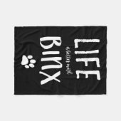 Das Leben ist besser mit Binx-Hundebezeichnung-Shi Fleecedecke (Vorderseite (Horizontal))