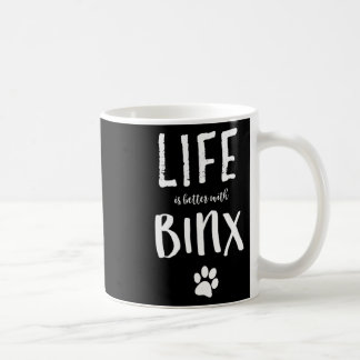 Das Leben ist besser mit Binx-Hundebezeichnung-Shi Kaffeetasse