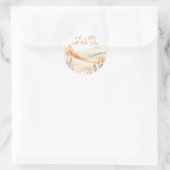 Das Leben ist besser mit Boho Vibes - Boho Runder Aufkleber (Tasche)
