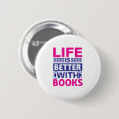 Das Leben ist besser mit Büchern Button (Vorne & Hinten)
