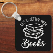 Das Leben ist besser mit Büchern Schlüsselanhänger (Vorderseite)