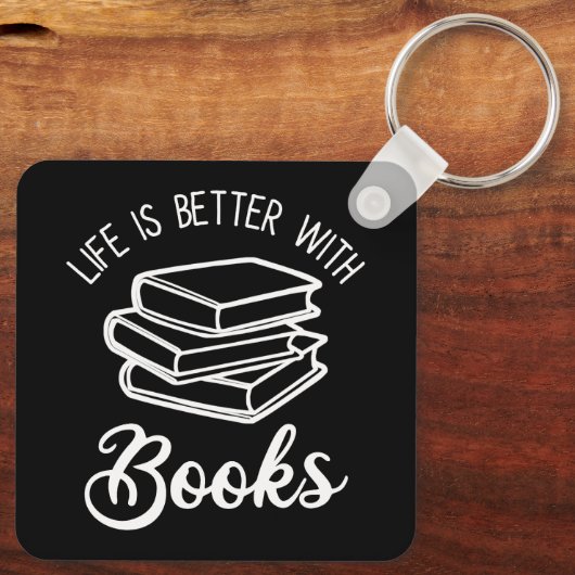 Das Leben ist besser mit Büchern Schlüsselanhänger (Rückseite)