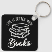 Das Leben ist besser mit Büchern Schlüsselanhänger (Rückseite)
