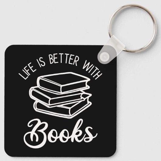 Das Leben ist besser mit Büchern Schlüsselanhänger (Rückseite)