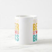 Das Leben ist besser mit Büchern weiße Tasse (Mittel)