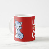 DAS LEBEN IST BESSER MIT CATS-Kaffeebeuteln Kaffeetasse (Vorderseite Links)