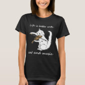 Das Leben ist besser mit Chat und Musik, Chat und  T-Shirt (Vorderseite)