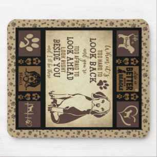 Das Leben ist besser mit dem Beagle Dog Blanket, Mousepad