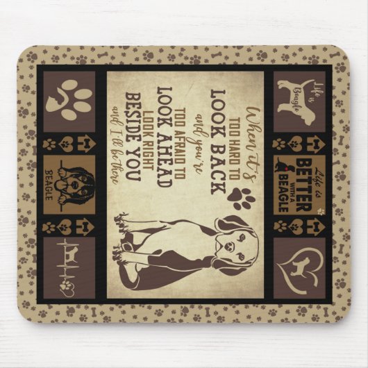 Das Leben ist besser mit dem Beagle Dog Blanket, Mousepad (Vorne)