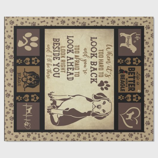 "Das Leben ist besser mit dem Beagle, Hund Lover Geschenkpapier (Flach)