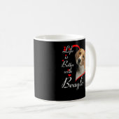 Das Leben ist besser mit dem Beagle Kaffeetasse (VorderseiteRechts)